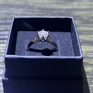1ct Moissanite stud ring